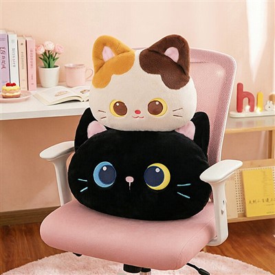 Lindo Ha Adorable Tri-Color Gato Ha Almohada Gato Negro Ha Juguete Peluche